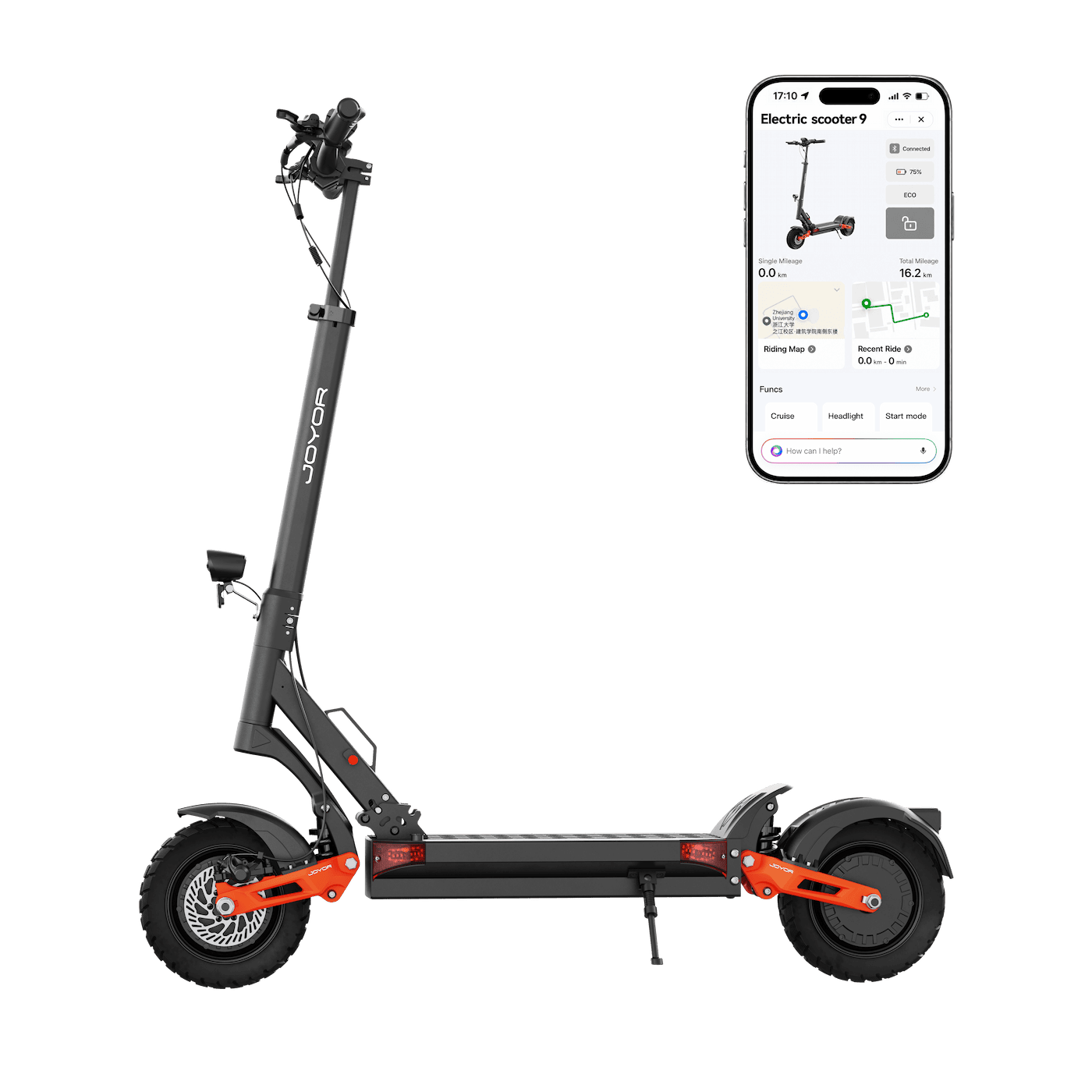 JOYOR T10: Dual 1000W Scooter, 37 MPH, 47 Mi