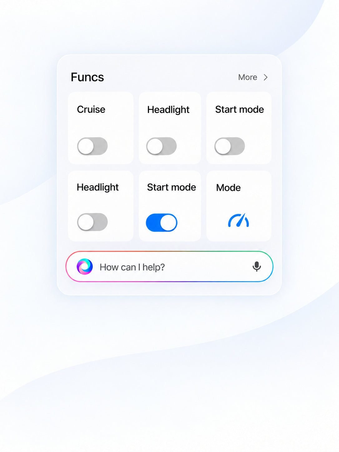Ride settings in the app