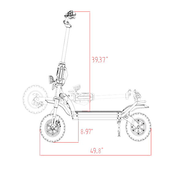 Wolf King GT Pro size drawing