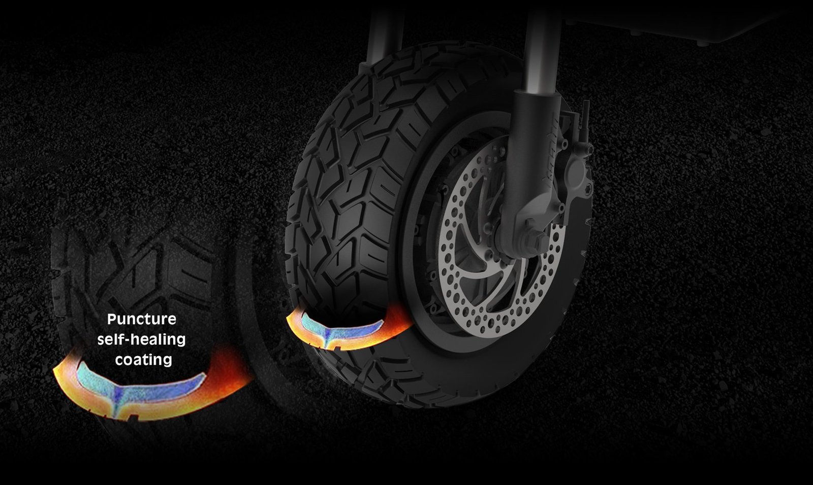 Kaabo King GTR Max electric scooter cST tire