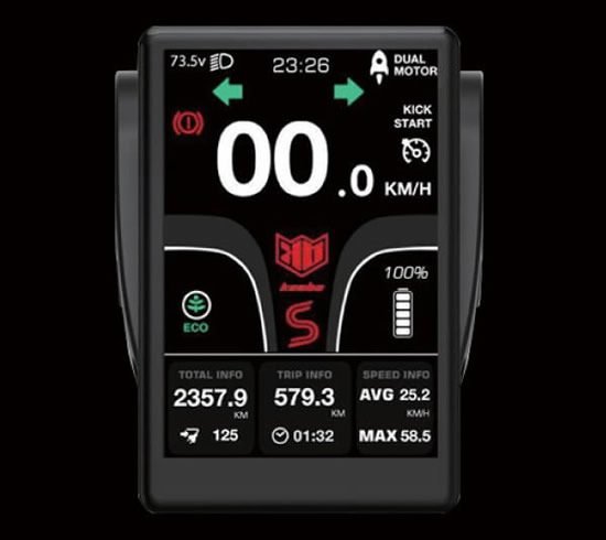 Kaabo King GTR Max electric scooter TFT display