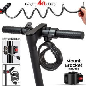 KUKIRIN Coiled Cable Combination Lock