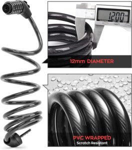 KUKIRIN Coiled Cable Combination Lock, photo 2