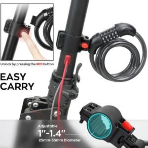 KUKIRIN Coiled Cable Combination Lock, photo 4