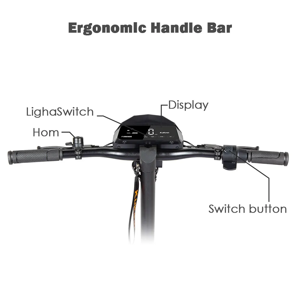 G2 handlebar with display, horn, light switch and switch button