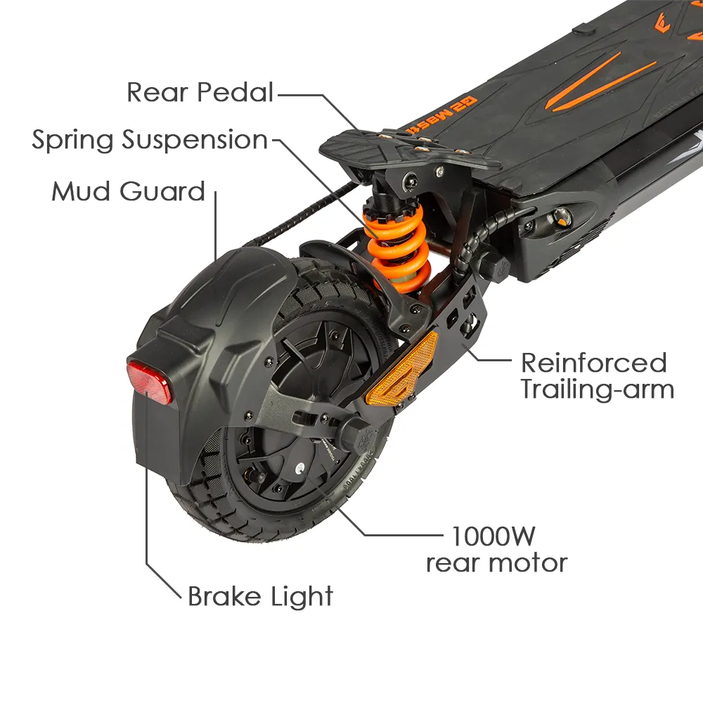 G2 Master rear suspension, 1000W rear motor and brake light