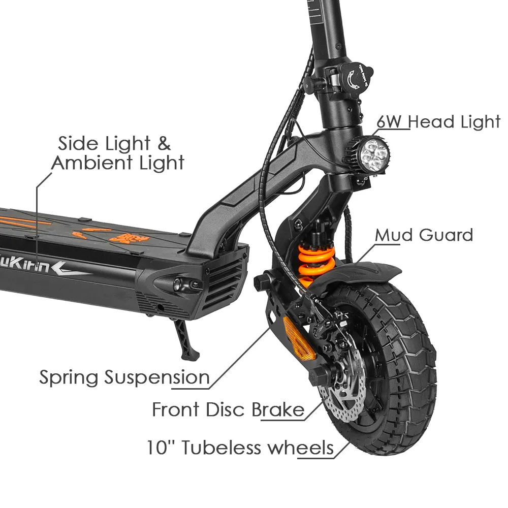 G2 Master front end: headlight, spring suspension and front disc brake