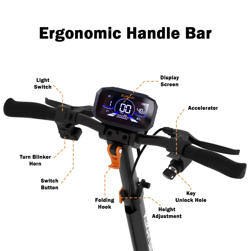 G2 Max handlebar with display, accelerator and turn-signal controls