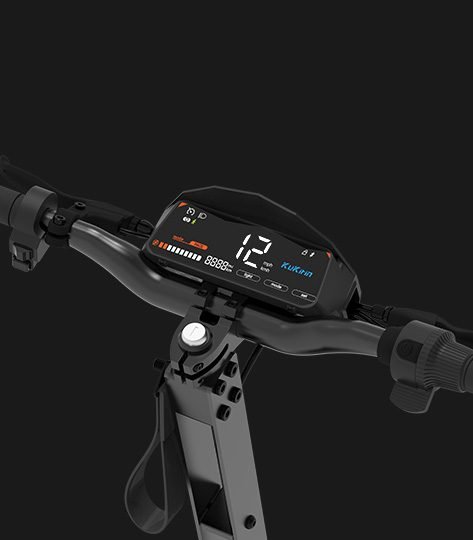 KUKIRIN G4 display in gear 1, 12 mph