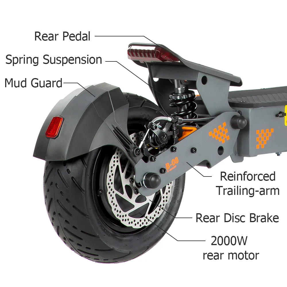 KUKIRIN G4 rear motor, suspension and disc brake