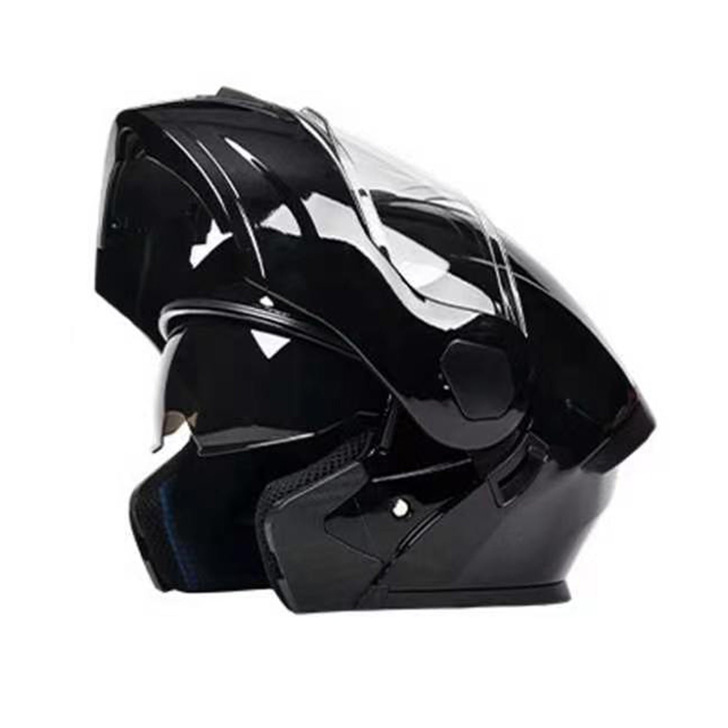 Full face helmet side view with visor
