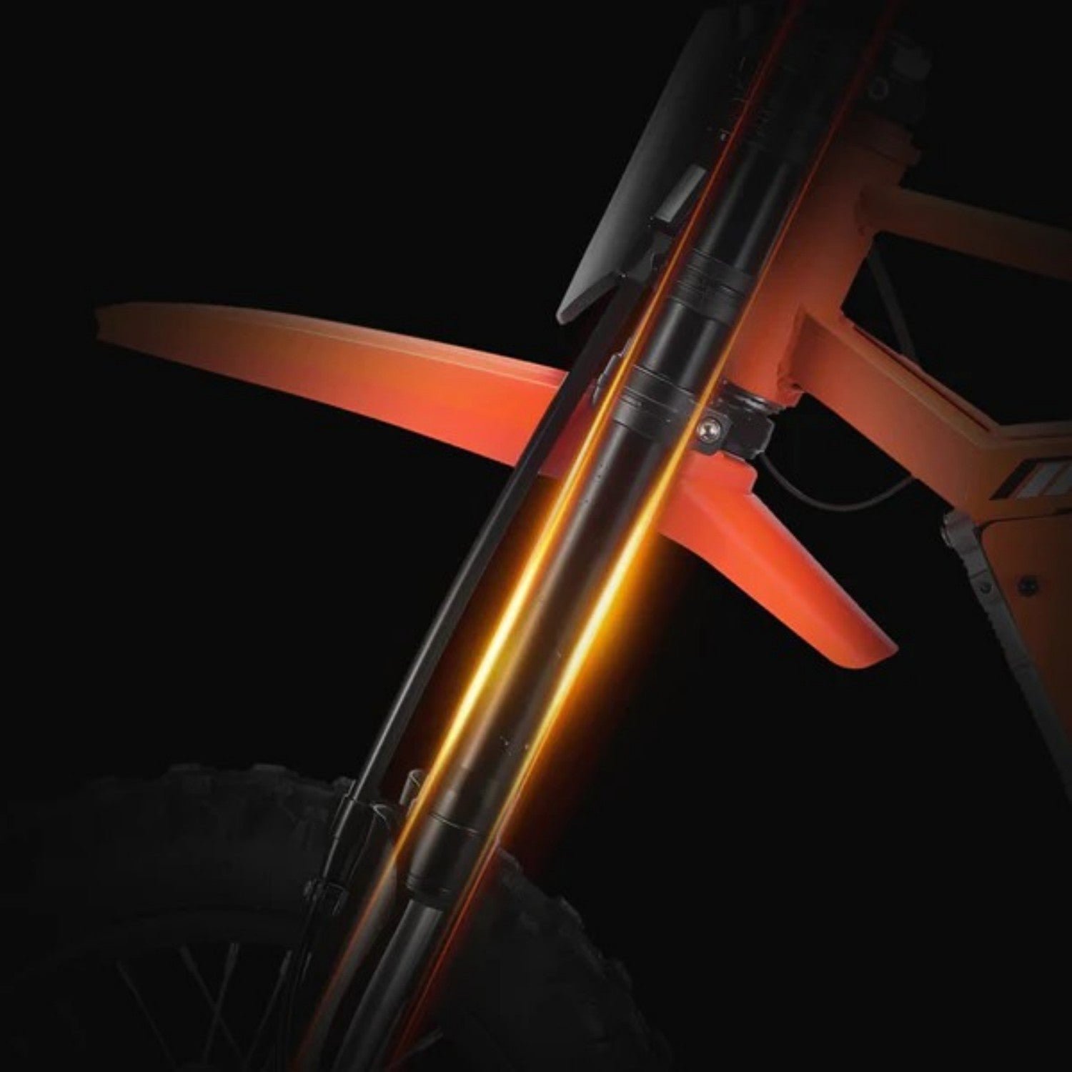NANROBOT KD2W14 electric dirt bike, front suspension fork