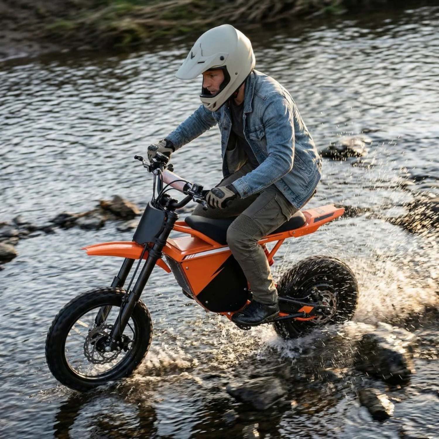 NANROBOT KD2W14 electric dirt bike, teen-friendly controls, steel frame