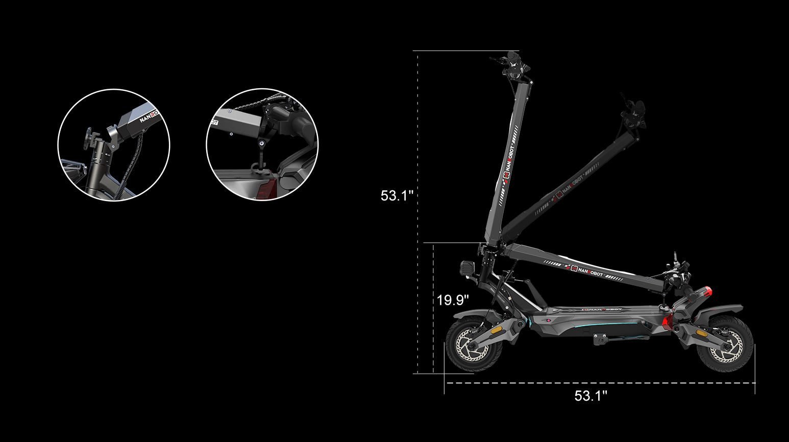 NANROBOT N6 72V electric scooter, folds in 3 seconds