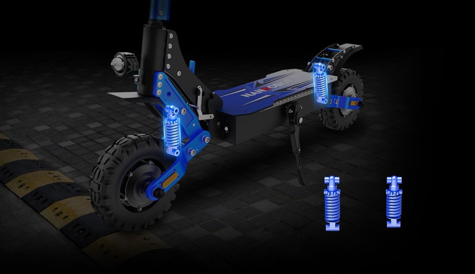 NANROBOT D4+MAX electric scooter, nanrobot d4+max front and rear suspension
