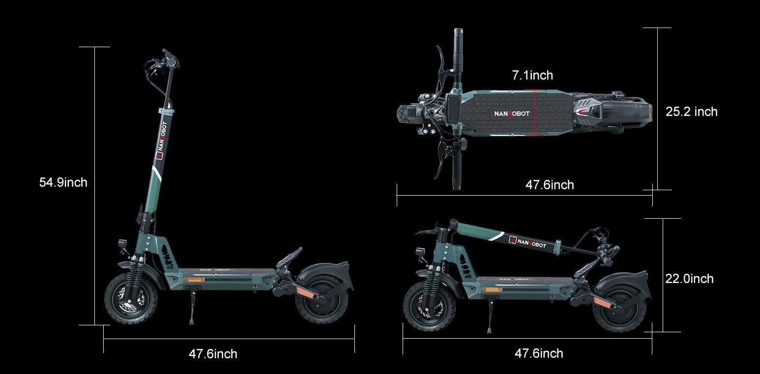 NANROBOT G1 electric scooter, folding and size