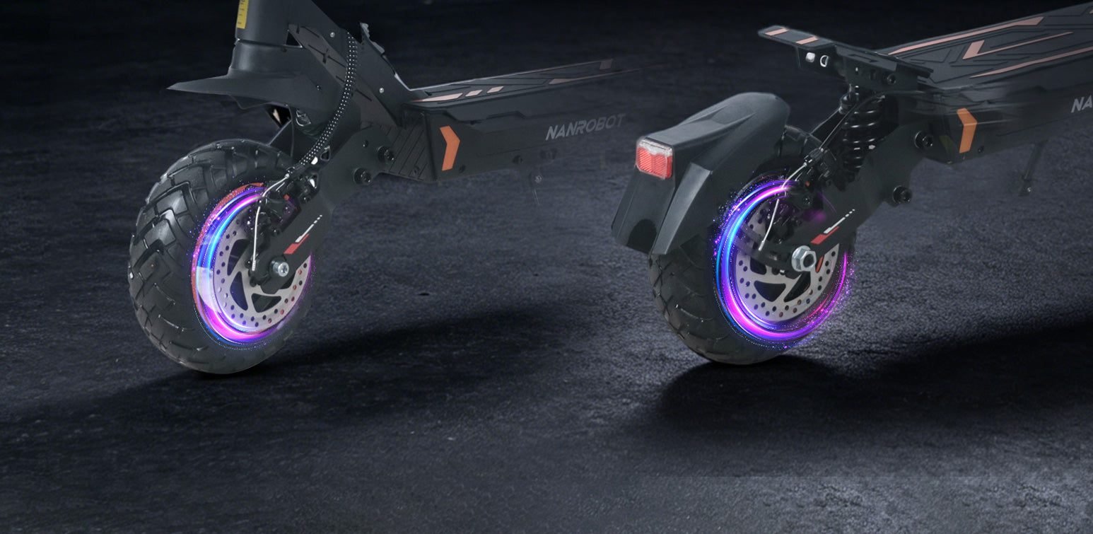 Front and rear disc brakes