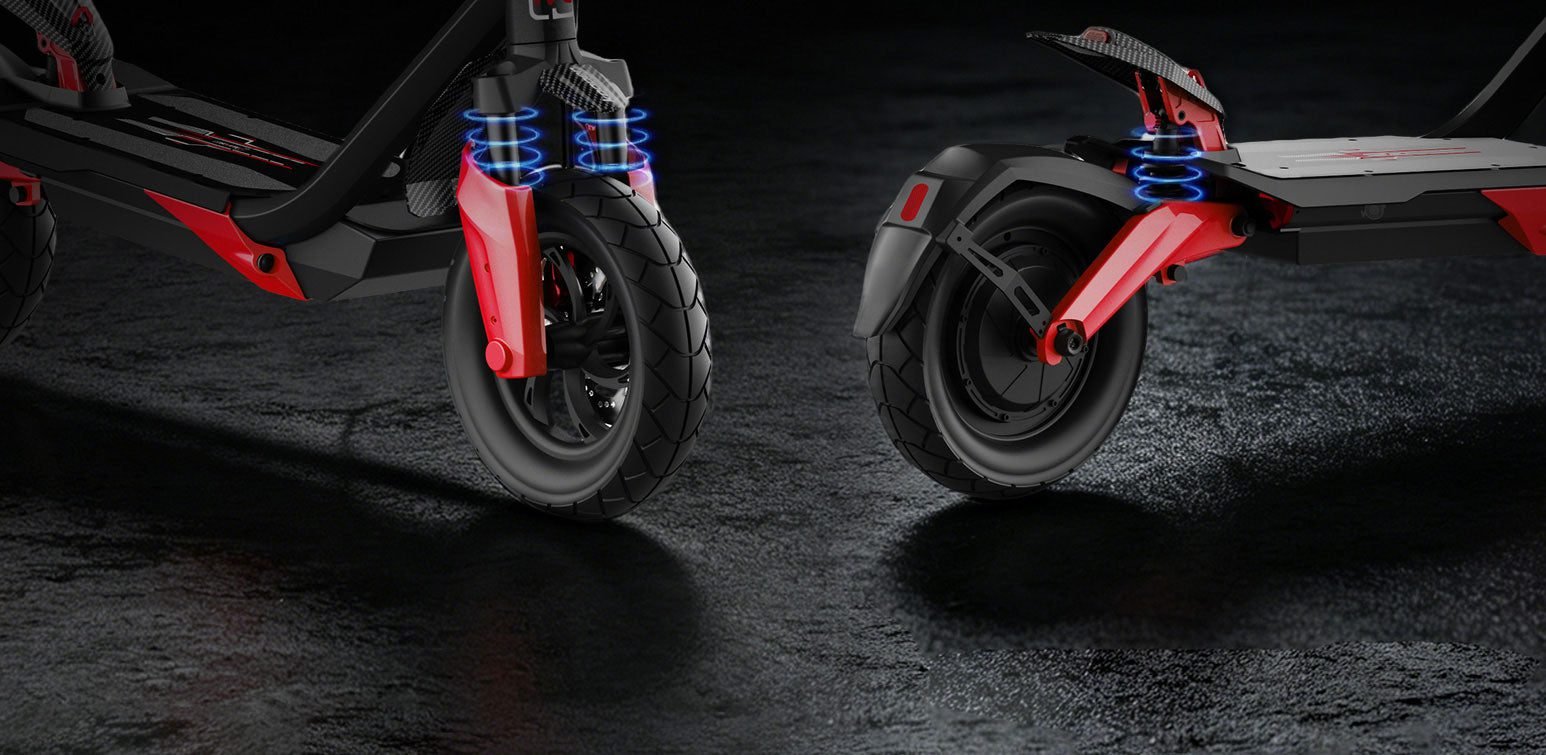 Front and rear suspension