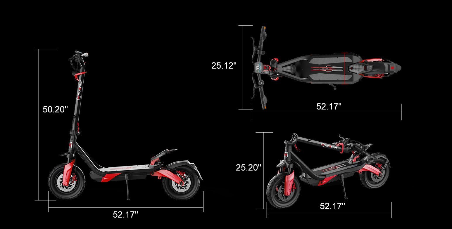 NANROBOT G4 electric scooter, folding and size
