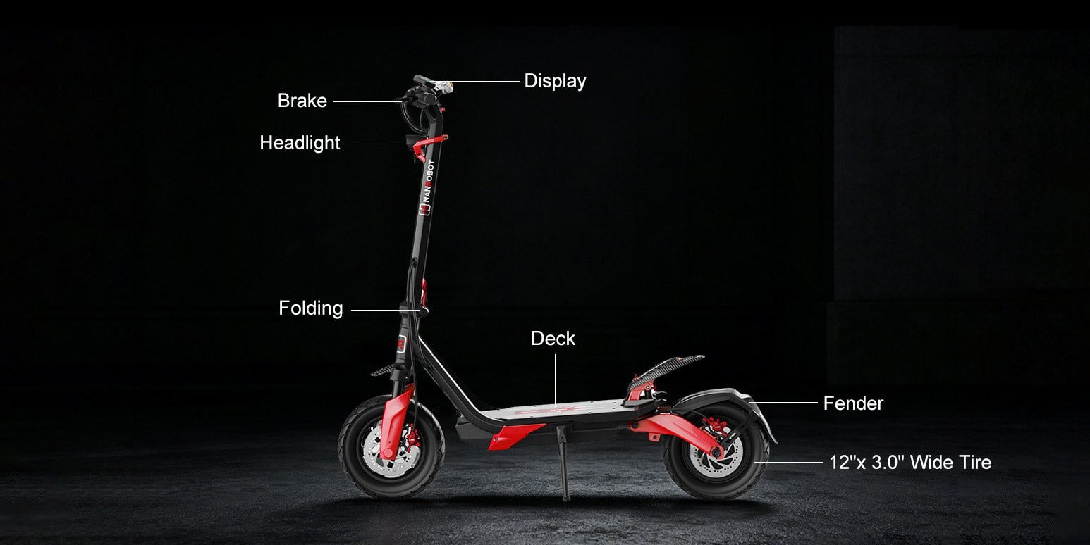 NANROBOT G4 electric scooter, power with control