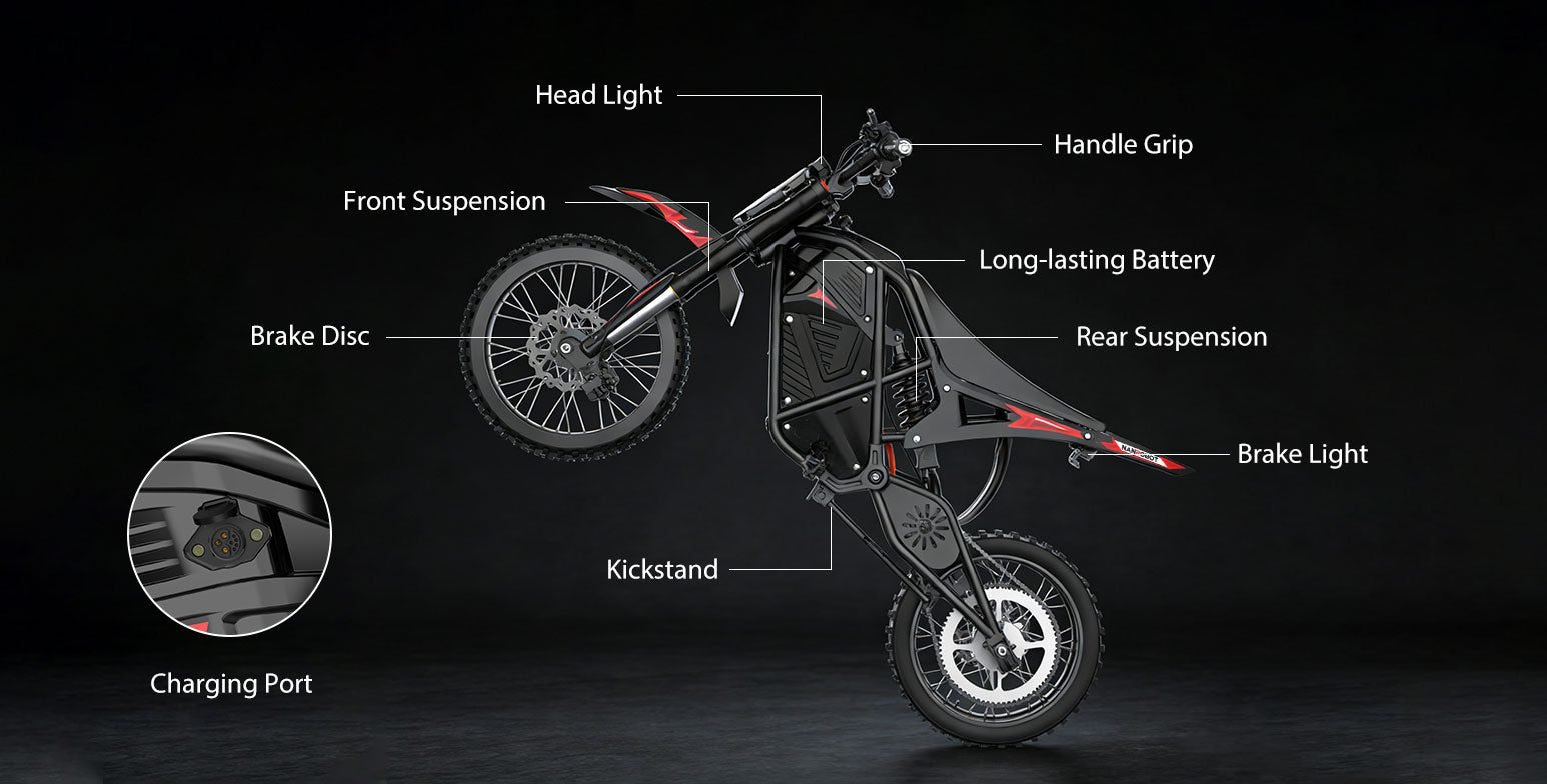 NANROBOT GT-R electric dirt bike, off-road power