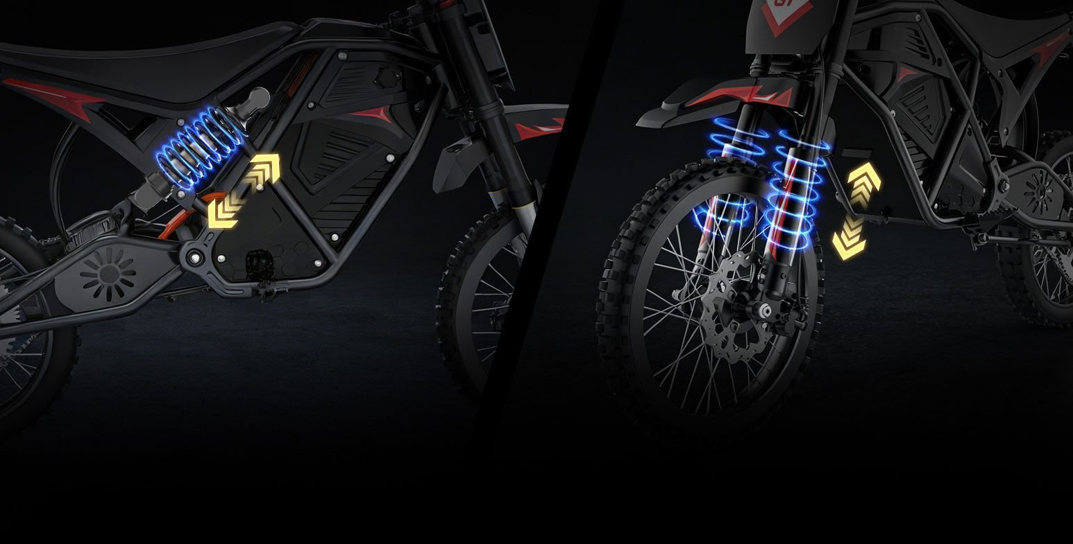NANROBOT GT-R electric dirt bike, full suspension system