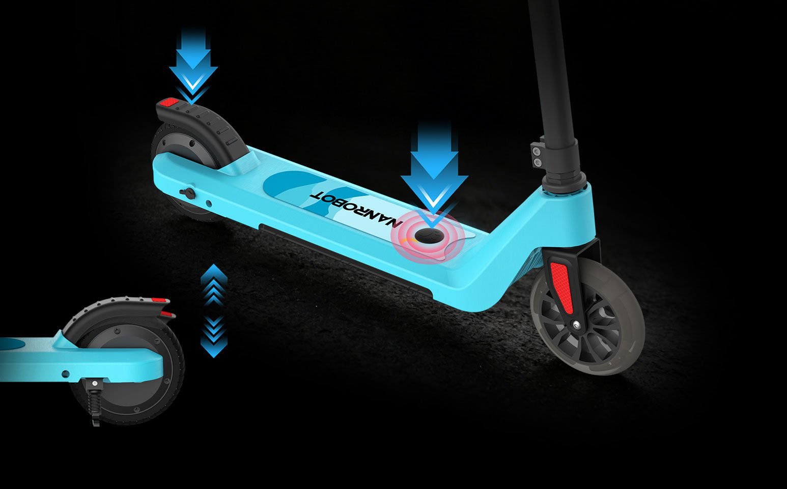 NANROBOT K1 electric scooter, lights that make riding fun