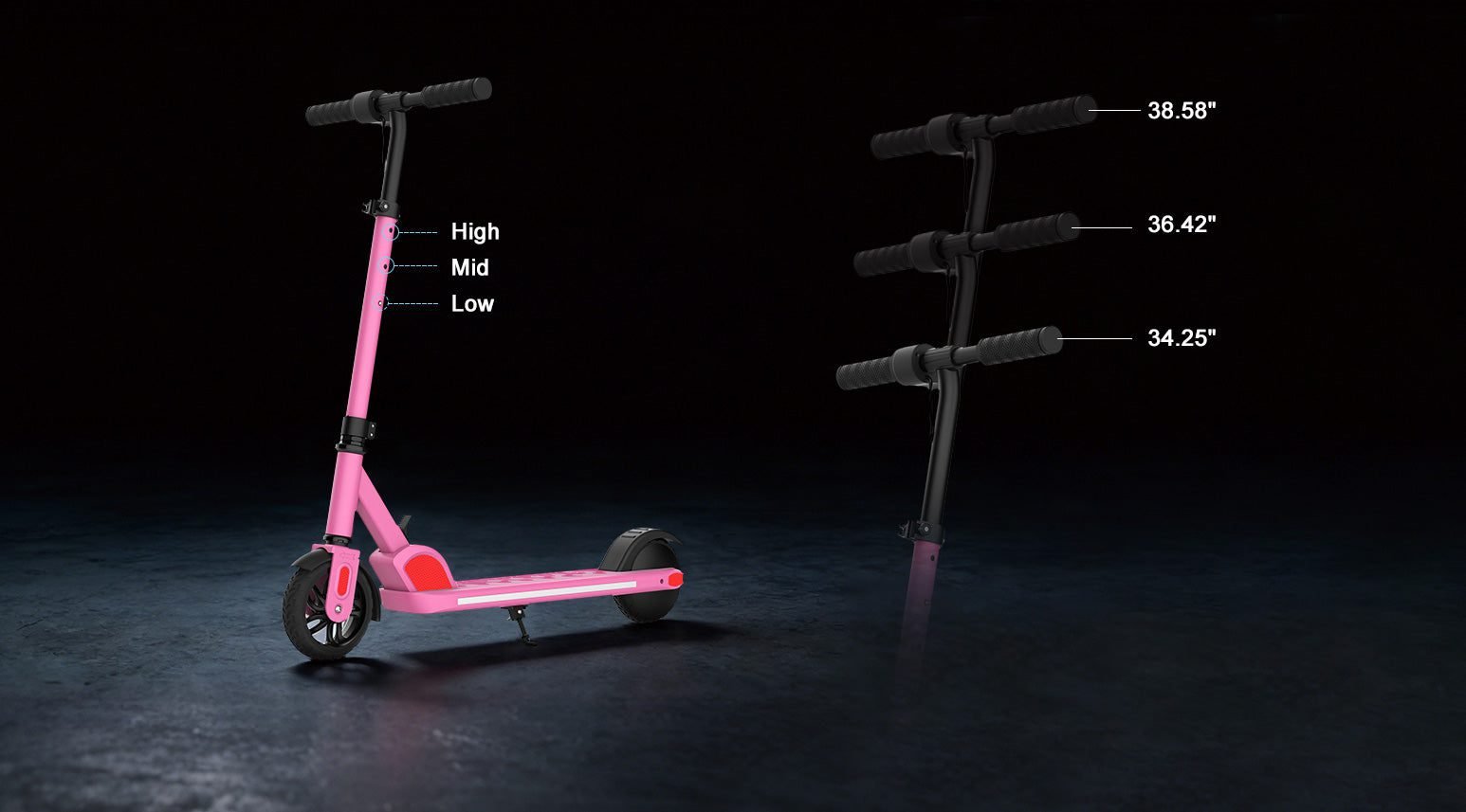 NANROBOT K2 electric scooter, color-changing side lights