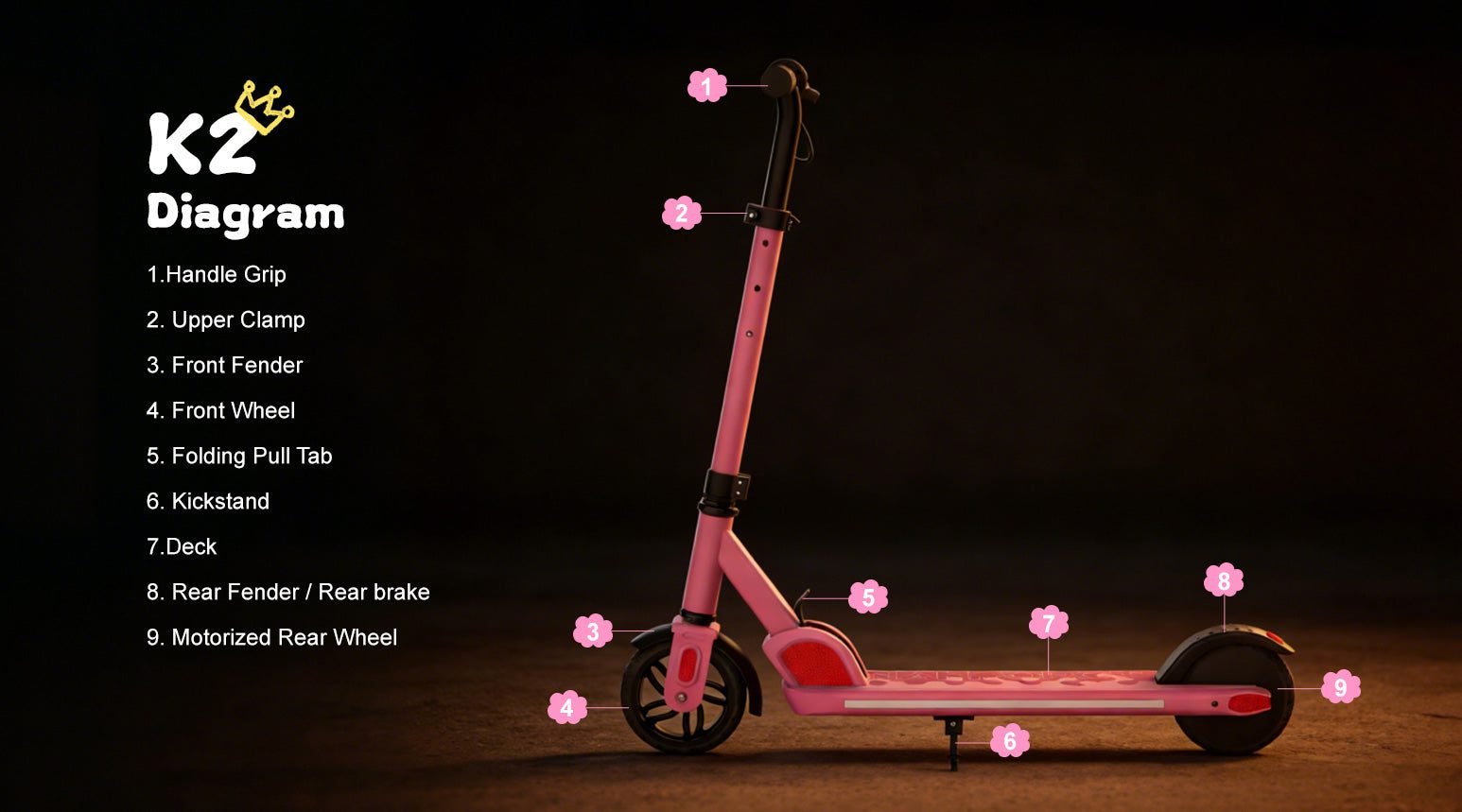 NANROBOT K2 electric scooter, built for kids