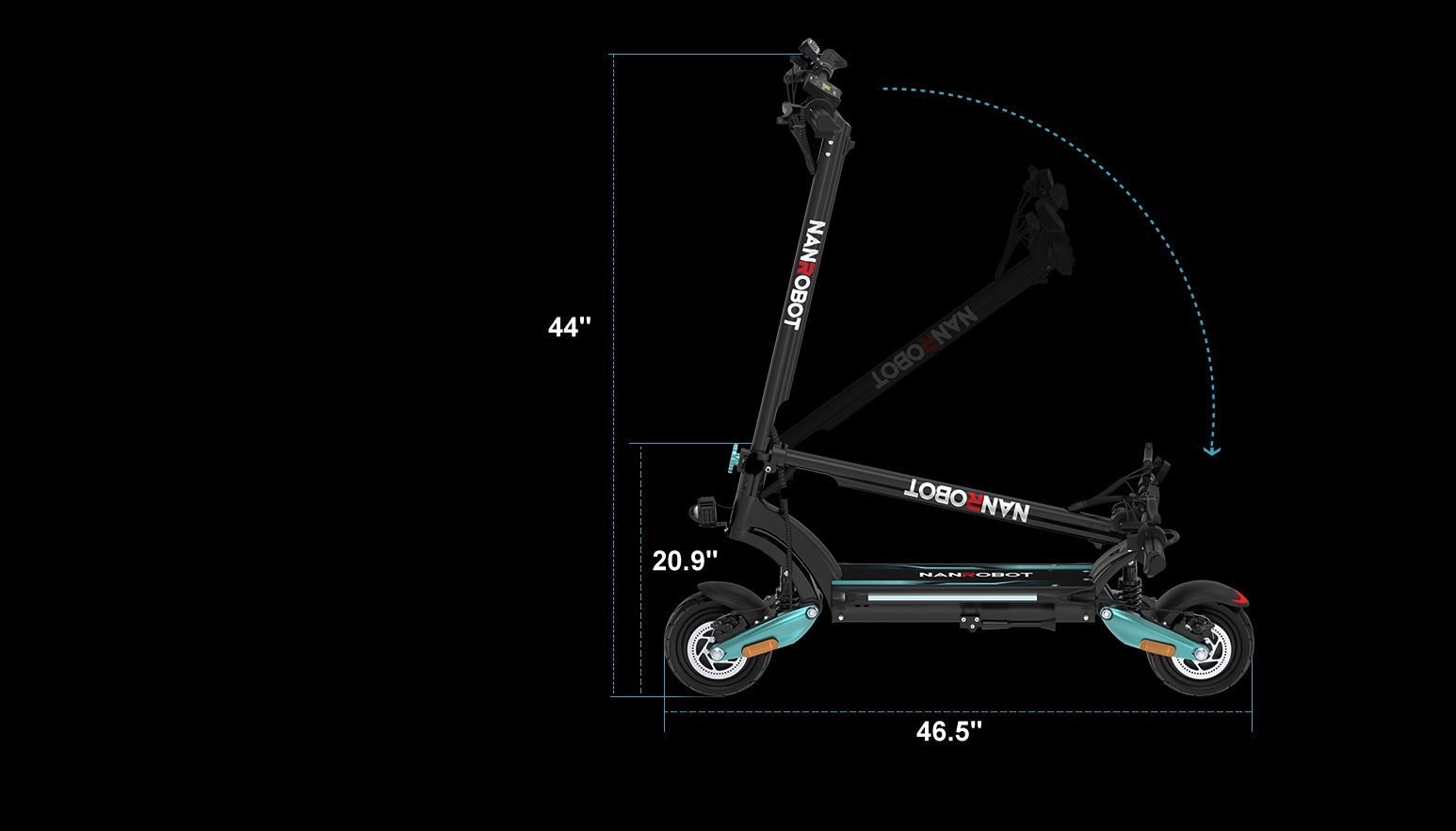 NANROBOT Lightning Pro electric scooter, folds for the trunk