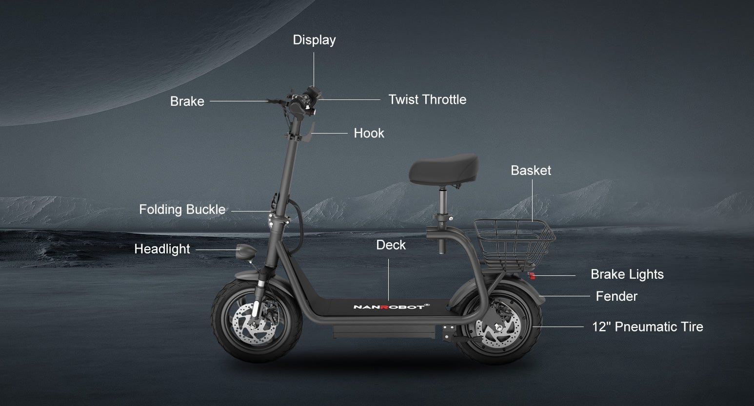 NANROBOT M5 electric scooter, two models, one frame
