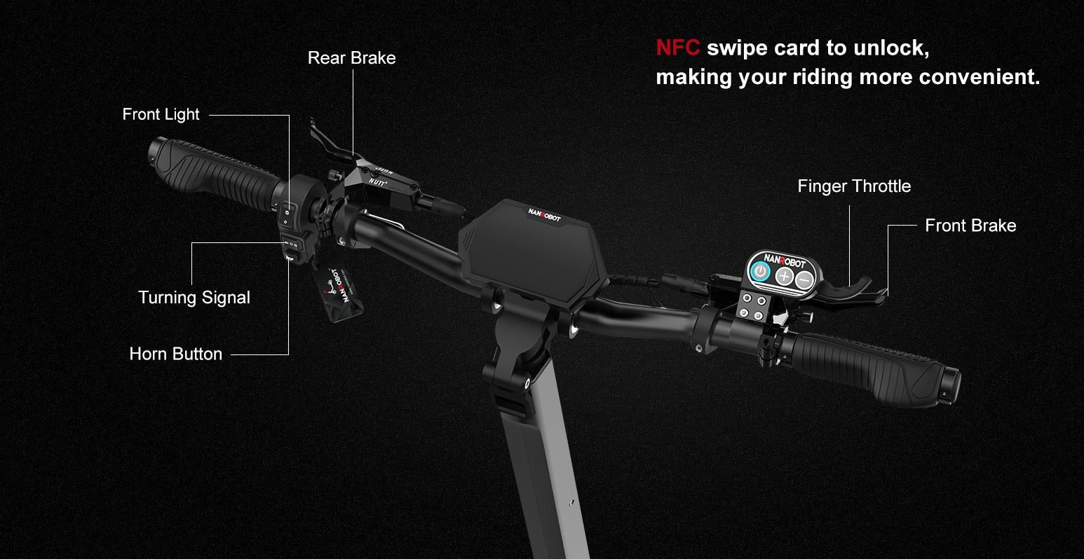 NANROBOT N6 72V electric scooter, lights and safety