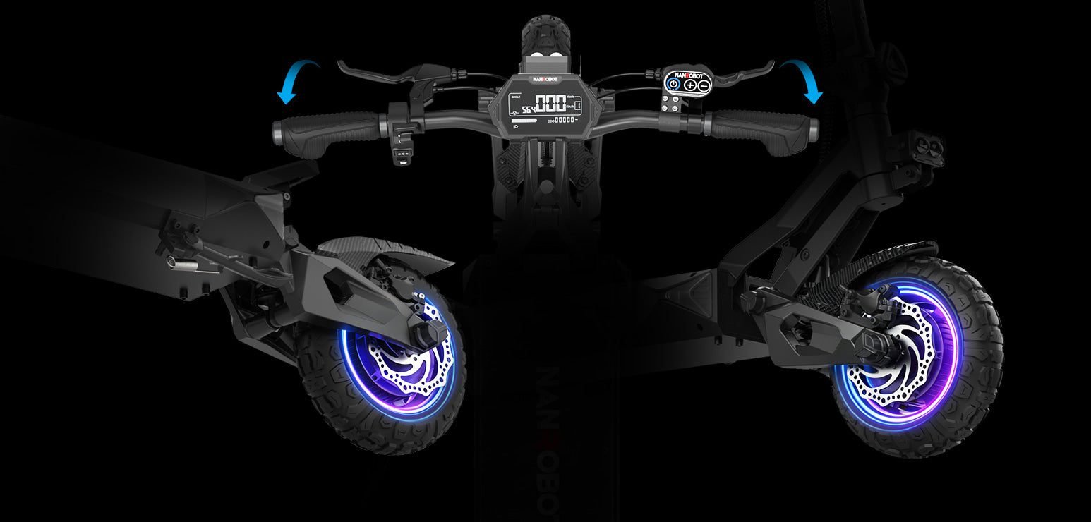 NANROBOT R6 electric scooter, dual hydraulic brakes