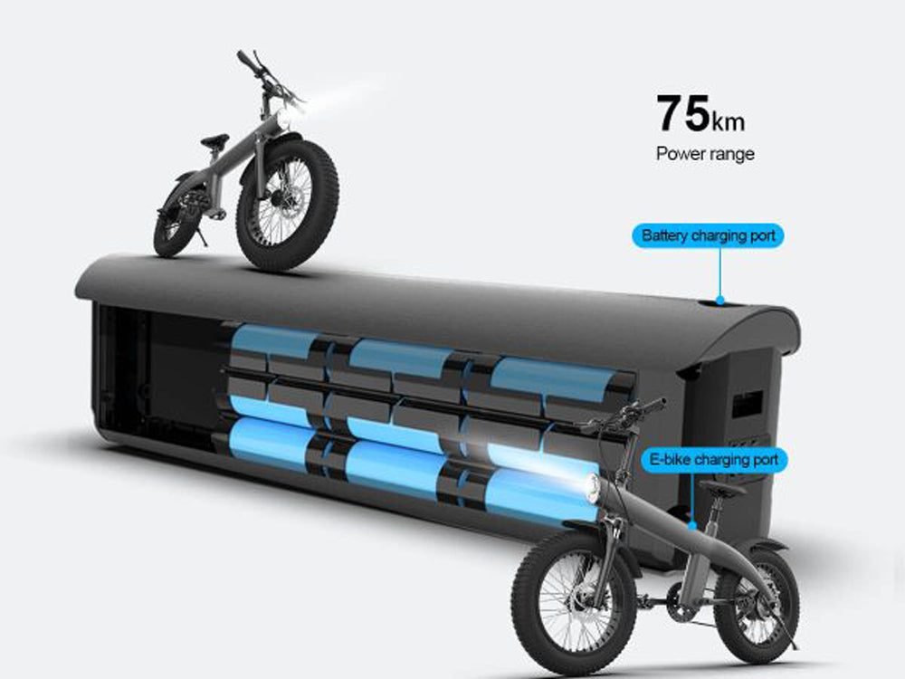 NANROBOT Q3 electric bike, long-lasting removable battery