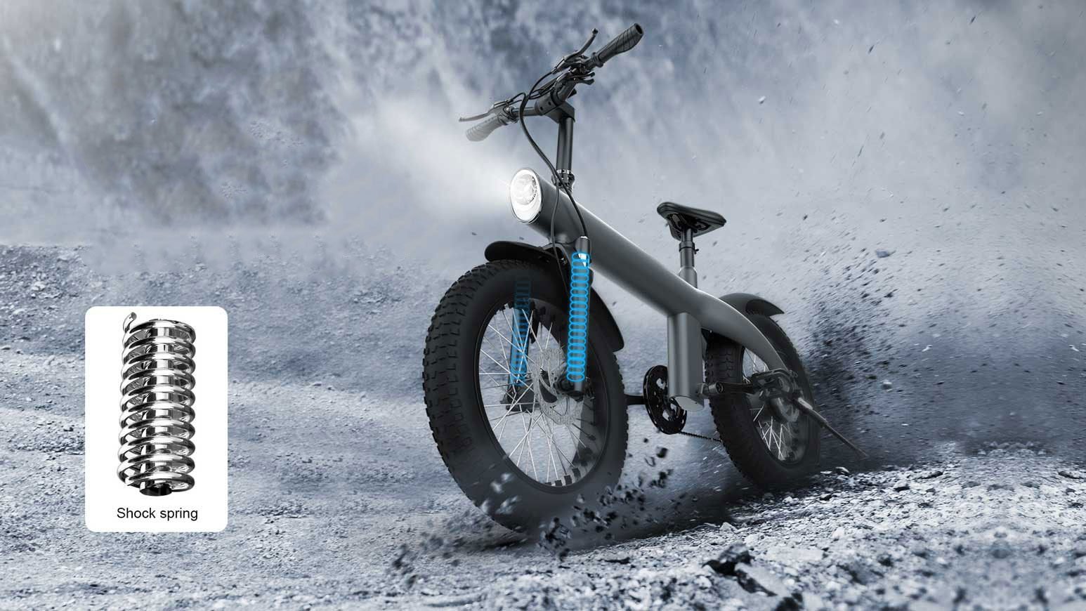 NANROBOT Q3 electric bike, lockable alloy suspension fork