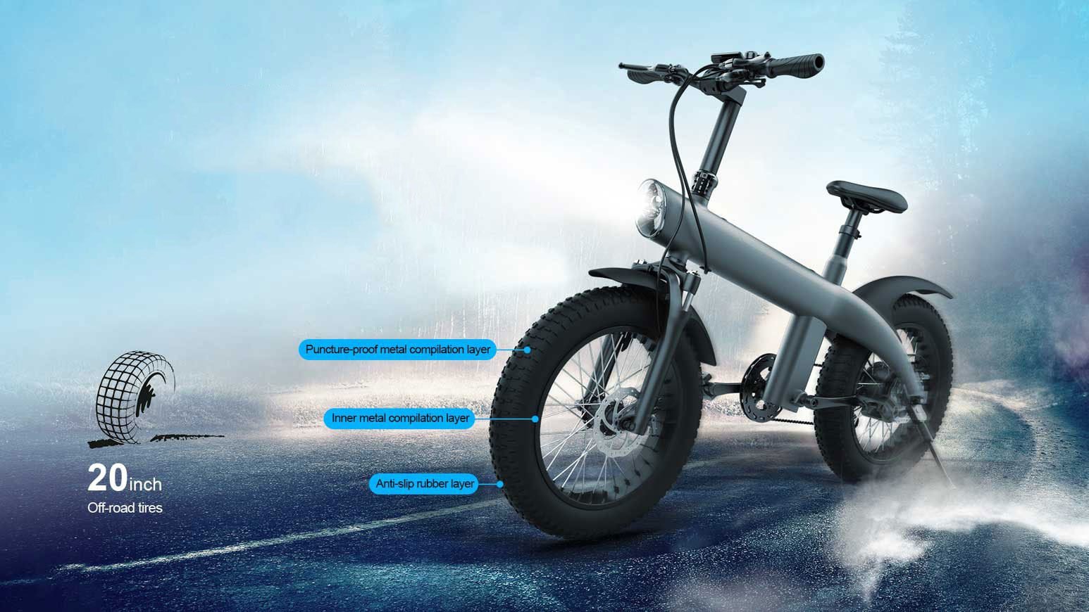 NANROBOT Q3 electric bike, all-terrain fat tires