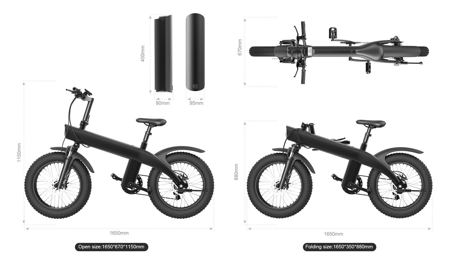 NANROBOT Q3 electric bike, size and weight