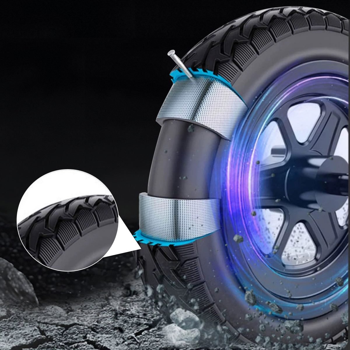 10-inch air tires