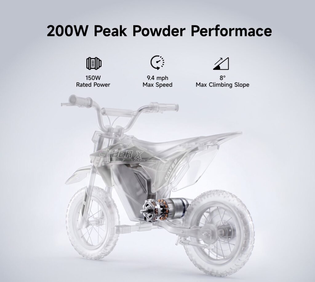 NAVEE Cyber X Kids Electric Dirt Bike, photo 8