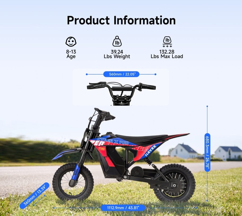 NAVEE Cyber X Pro Kids Electric Dirt Bike, detail 13