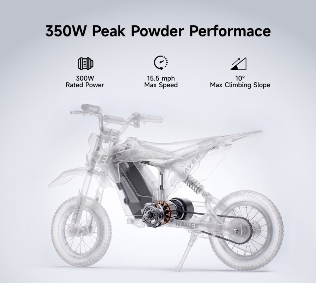NAVEE Cyber X Pro Kids Electric Dirt Bike, photo 8