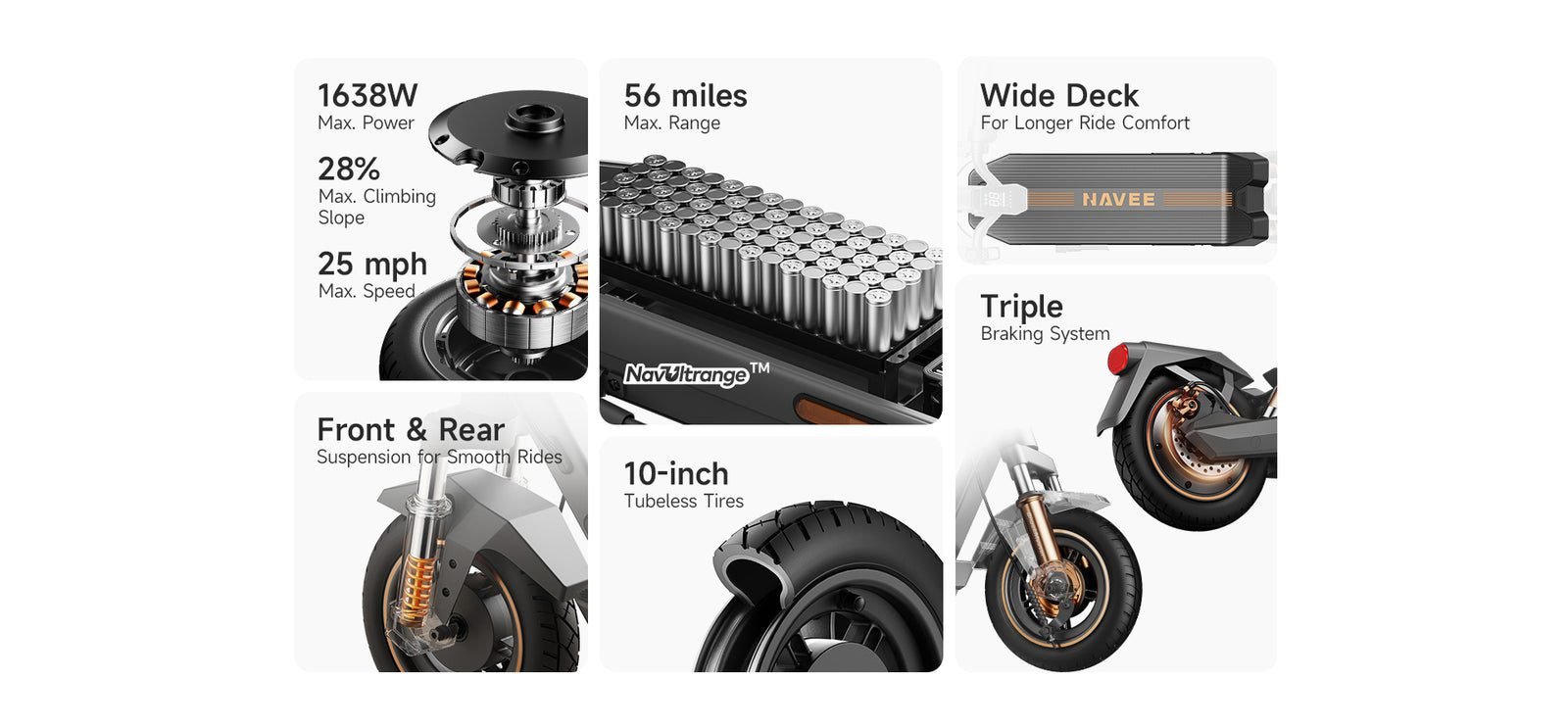 NAVEE TCS electric scooter, feature 2