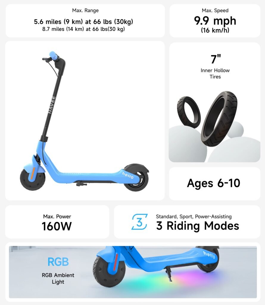 NAVEE K100 kids electric scooter, photo 3
