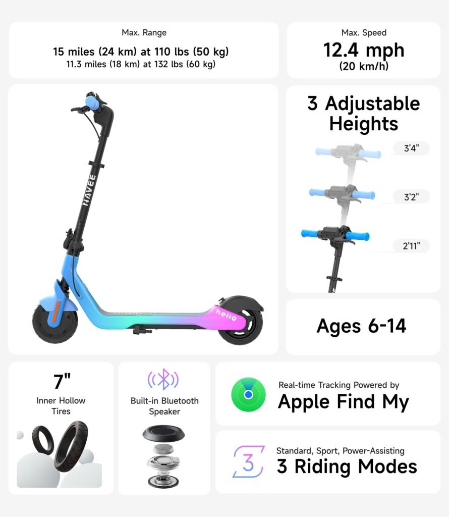 K100 Max electric scooter for kids, view 4