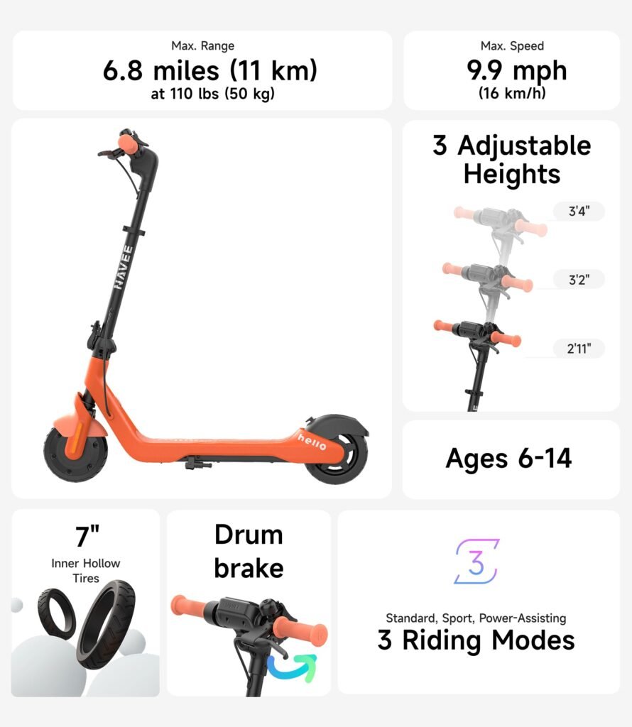 K100 Pro electric scooter for kids, view 4