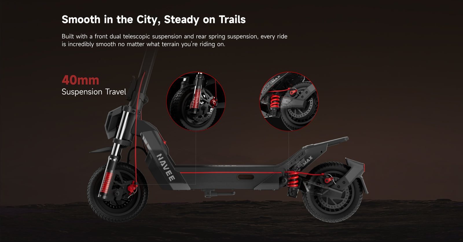 NAVEE all-terrain electric scooter, feature 8