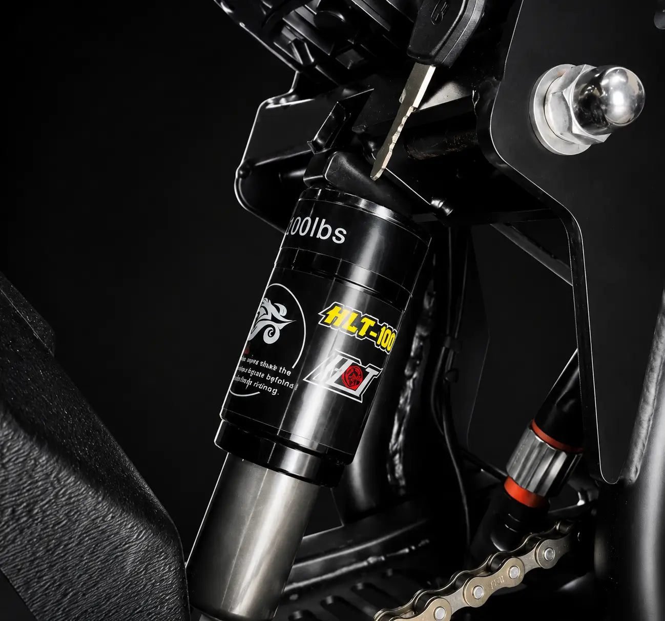 Riding'times GT73 Safety Edition electric dirt bike, rear shock absorber