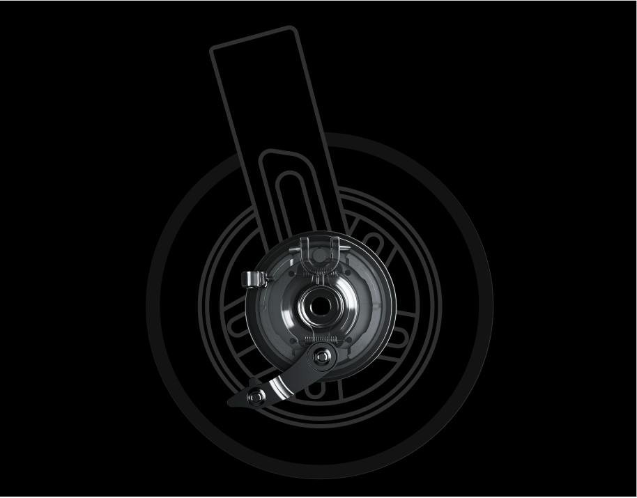 Front drum brake close-up