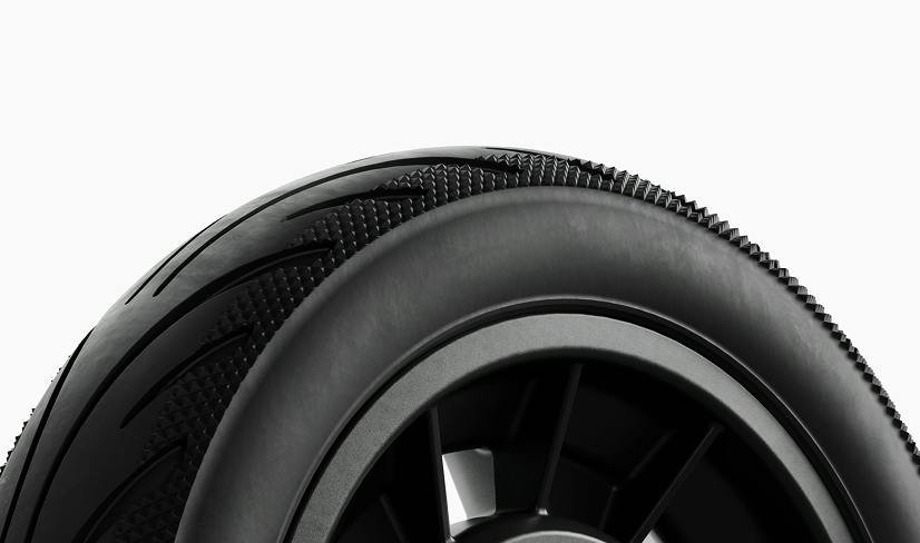 10-inch tubeless tire close-up