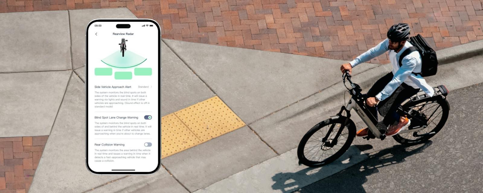 Radar alert settings in the app